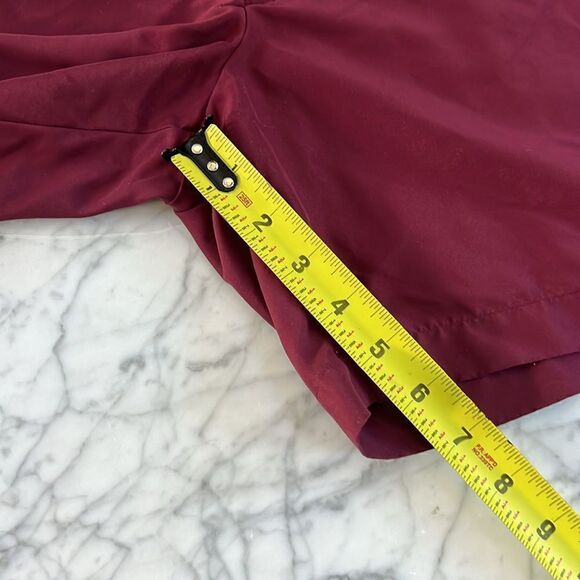 American Apparel Color Block Swim Trunks Mens M Yellow Burgundy USA - Picture 3 of 6